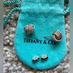 Silver Tiffany Knot earrings